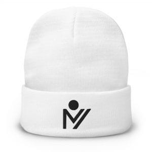 white beanie