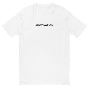 white motivation t-shirt